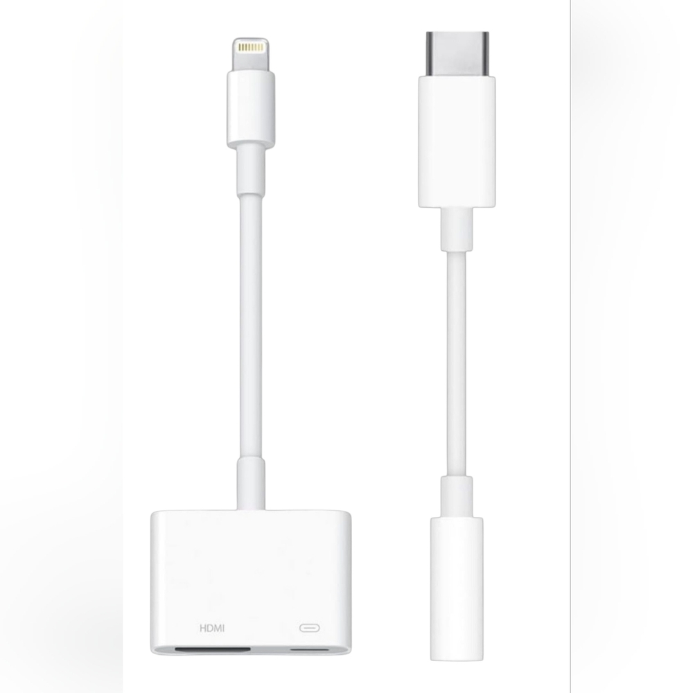 Lightning Digital AV Adapter MW2P3AM/A  USB-C > Headphone Jack Adapter MW2Q3AM/A